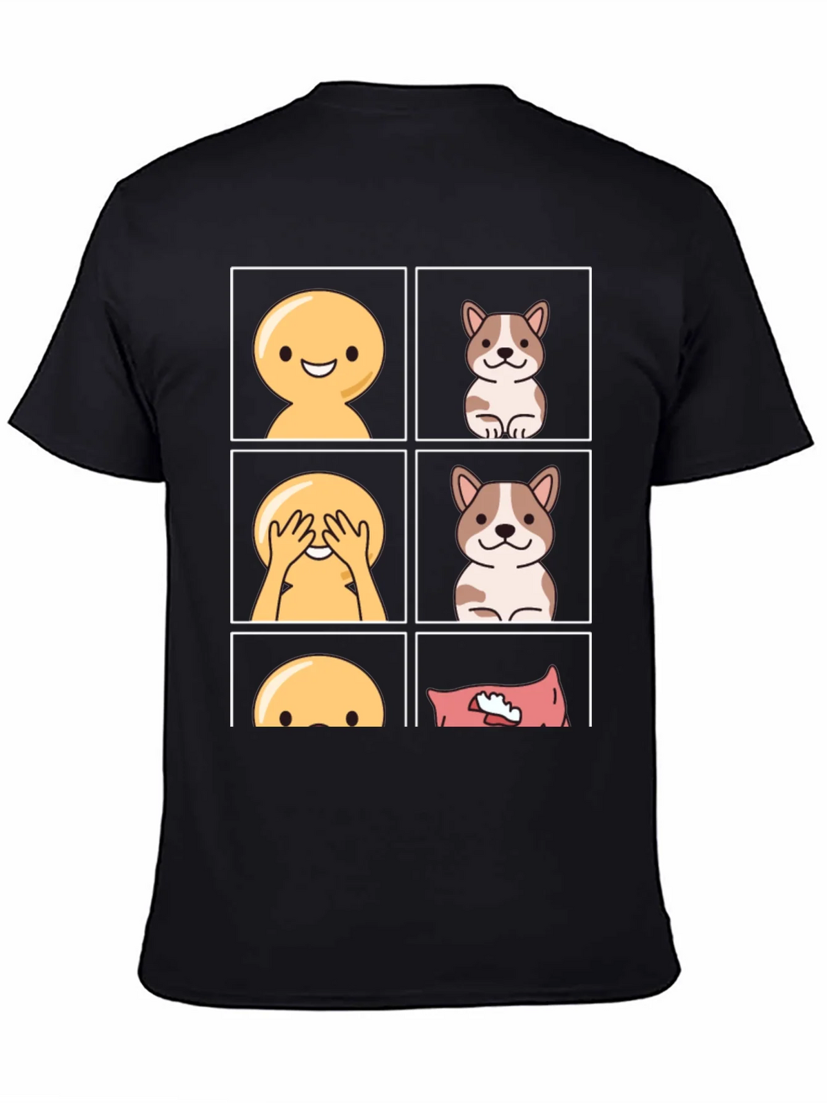 Peek-a-Boo Emoji & Dog T-Shirt - Fun & Casual Tee product image 6