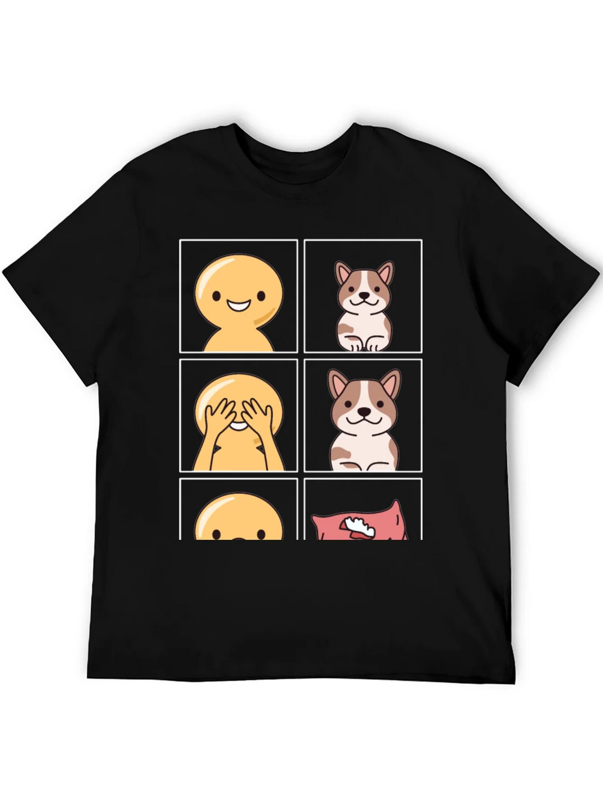 Peek-a-Boo Emoji & Dog T-Shirt - Fun & Casual Tee product image 7