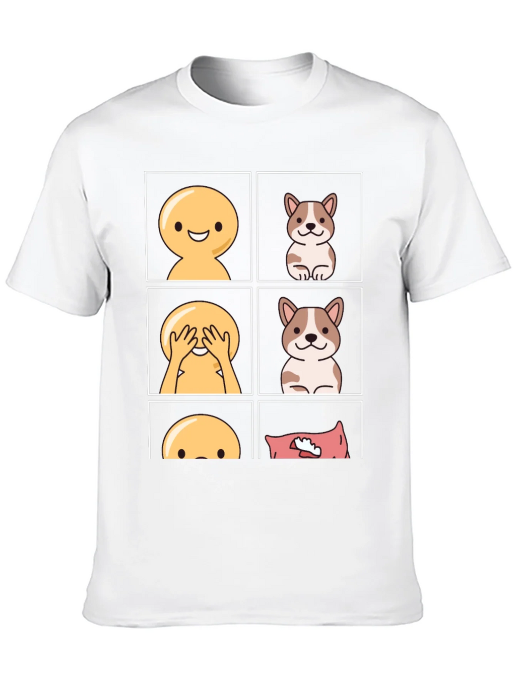 Peek-a-Boo Emoji & Dog T-Shirt - Fun & Casual Tee product image 11