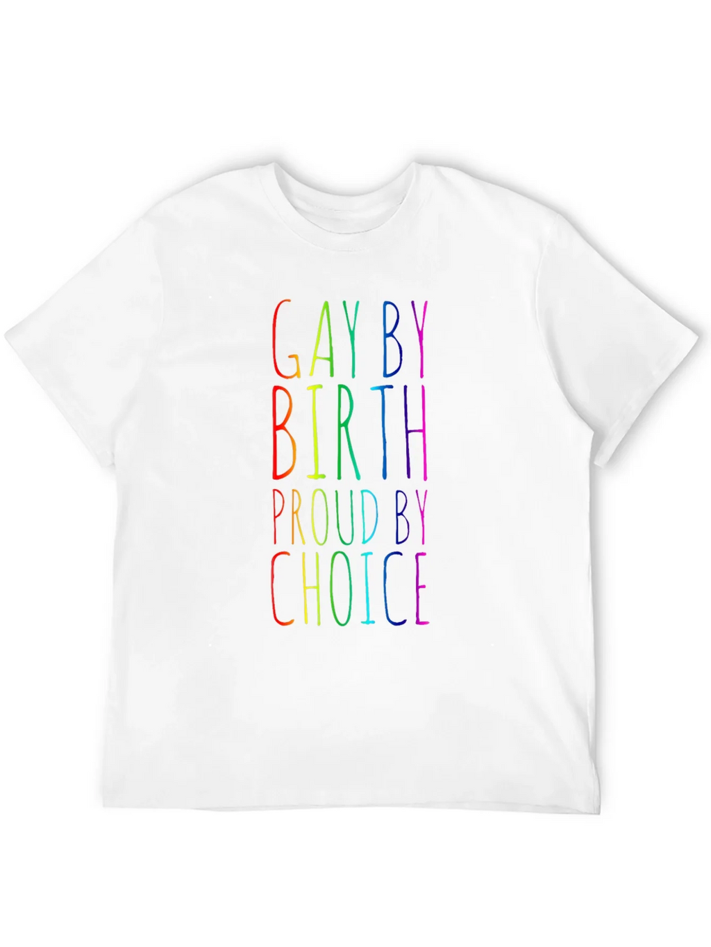 Gay By Birth Proud By Choice Rainbow Tee product image 3
