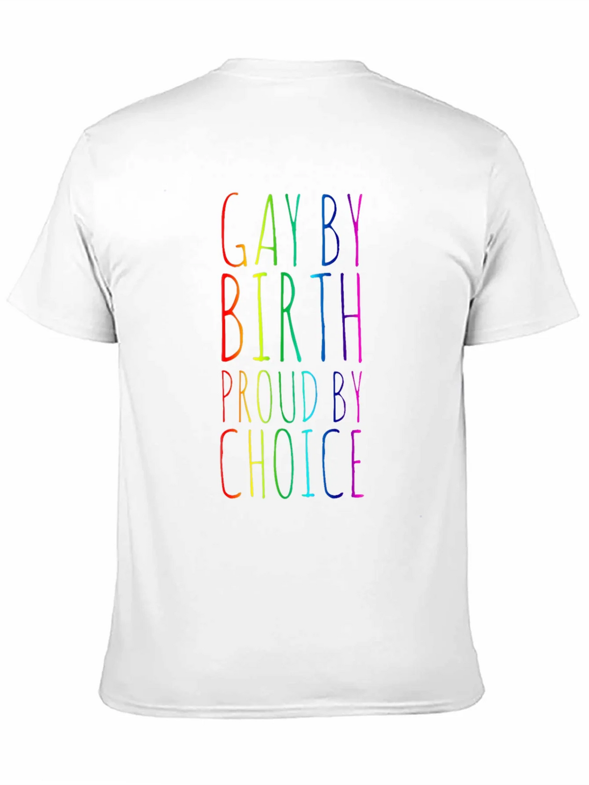 Gay By Birth Proud By Choice Rainbow Tee product image 2