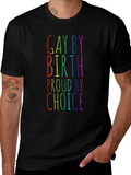 Gay By Birth Proud By Choice Rainbow Tee product image 1