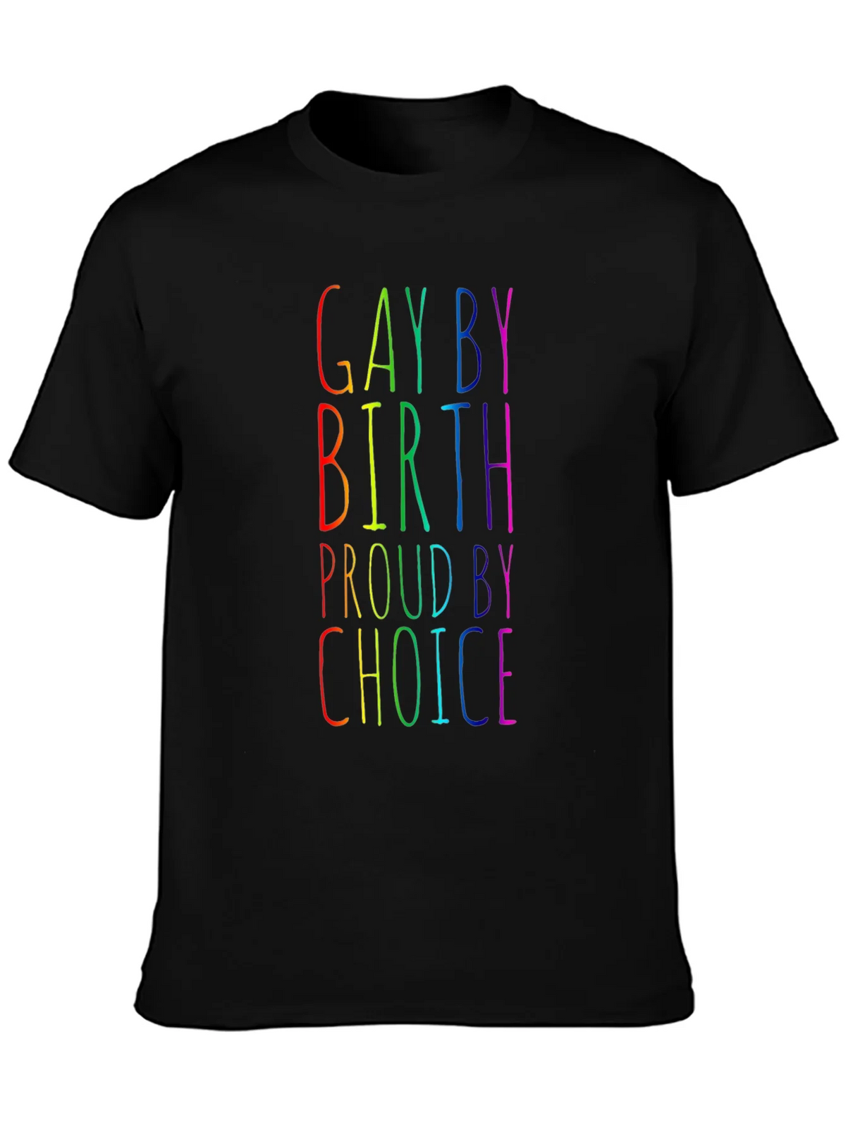 Gay By Birth Proud By Choice Rainbow Tee product image 6