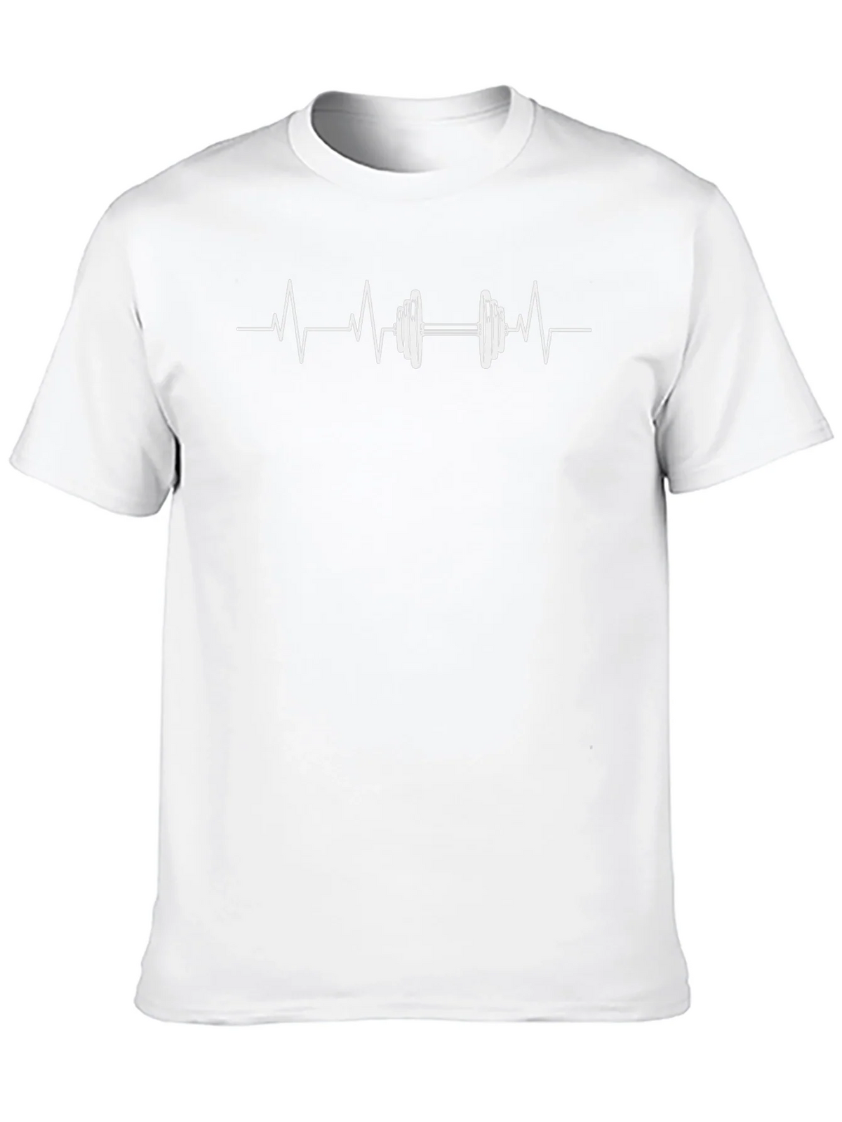 Heartbeat Dumbbell Graphic Tee - Black Cotton Gym Shirt product image 12
