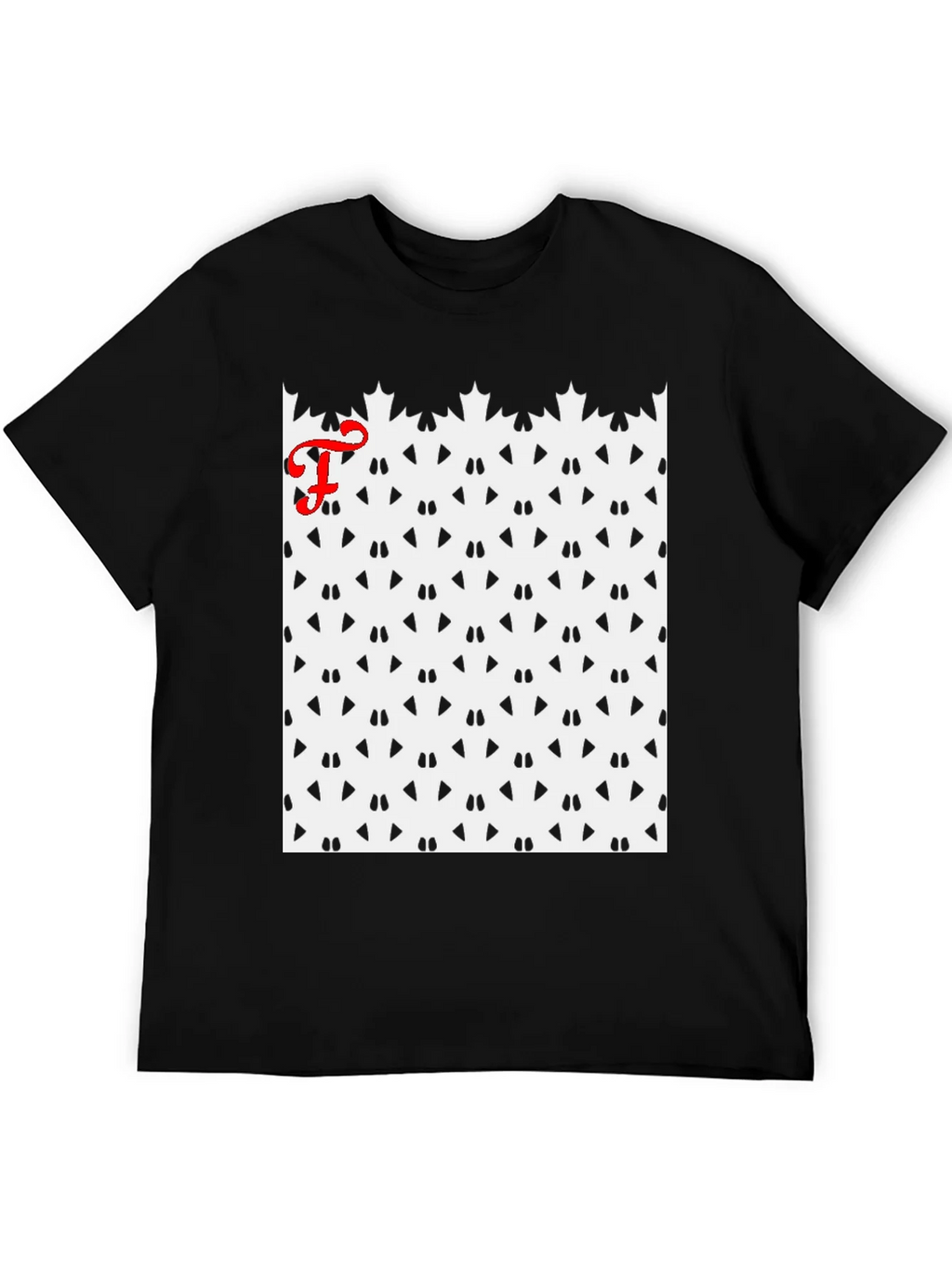 Patterned Tee with Initial product image 8