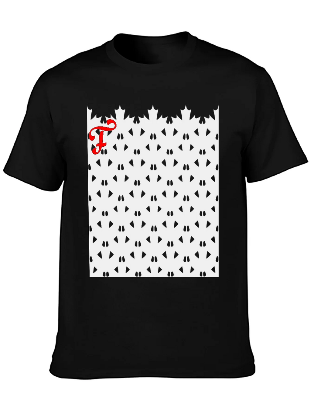 Patterned Tee with Initial product image 6