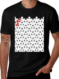 Patterned Tee with Initial product image 1