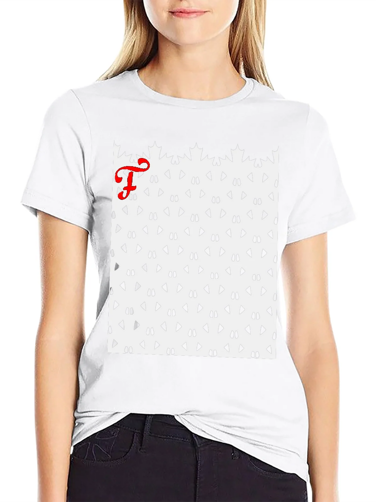 Patterned Tee with Initial product image 11
