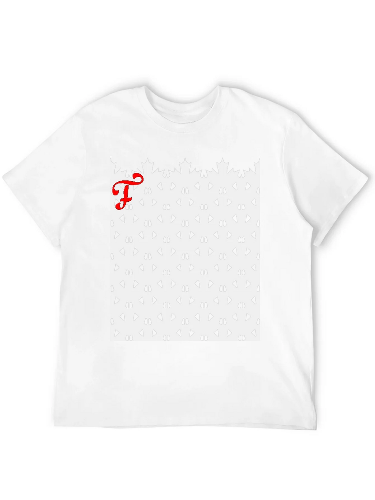 Patterned Tee with Initial product image 3