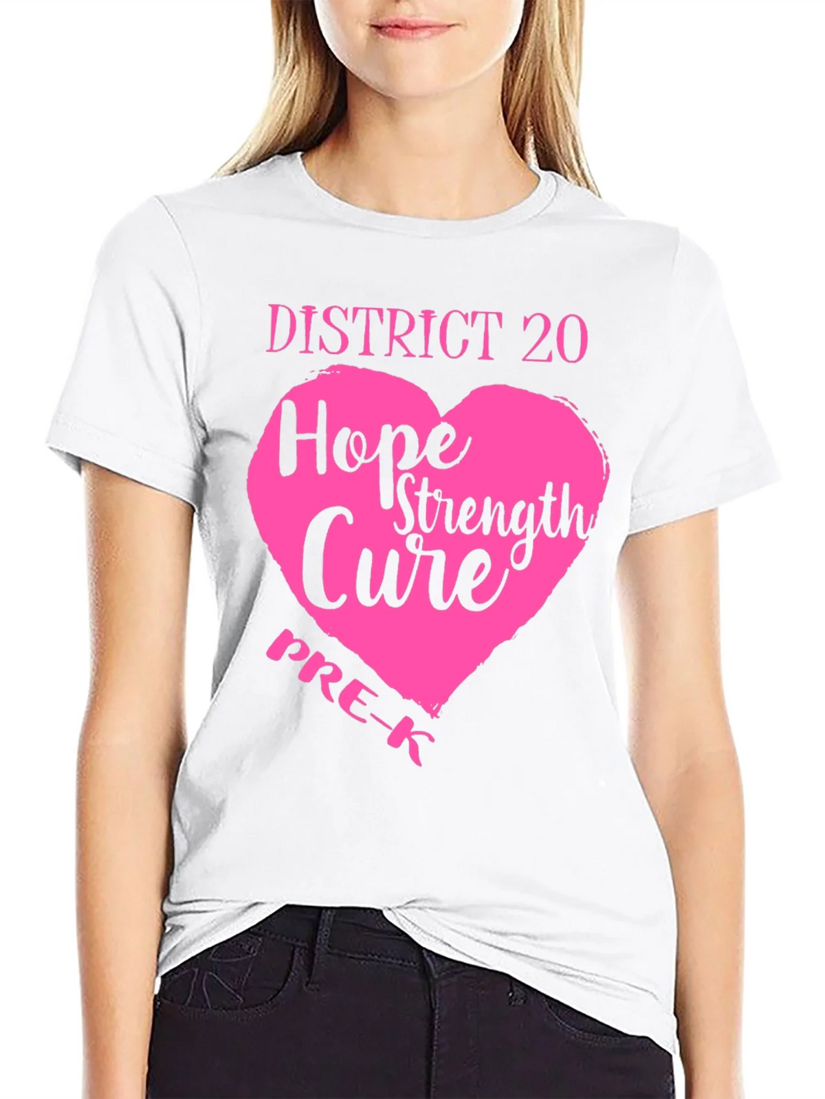 District 20 Hope Strength Cure Pre-K T-Shirt product image 1
