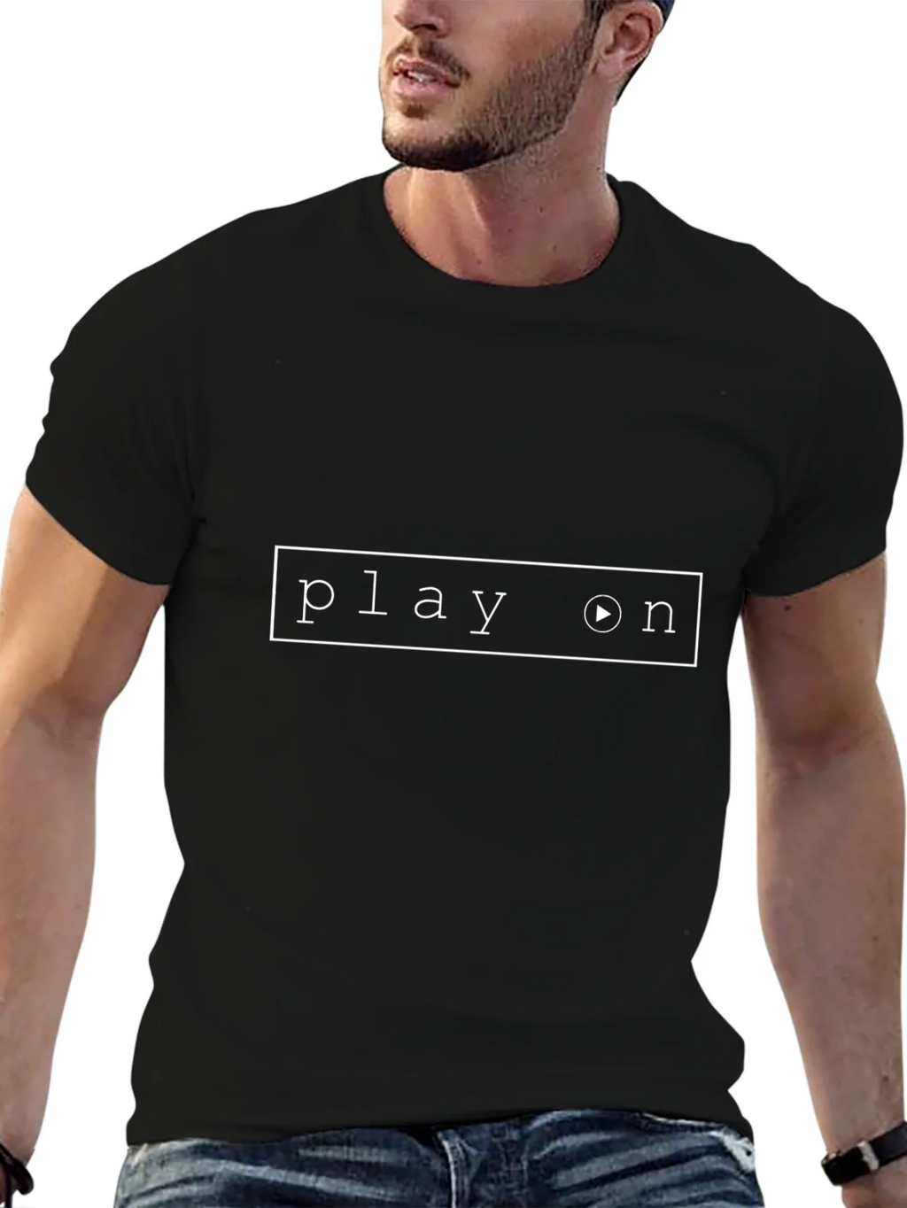 Play On Graphic Tee - Modern Black T-Shirt product image 9
