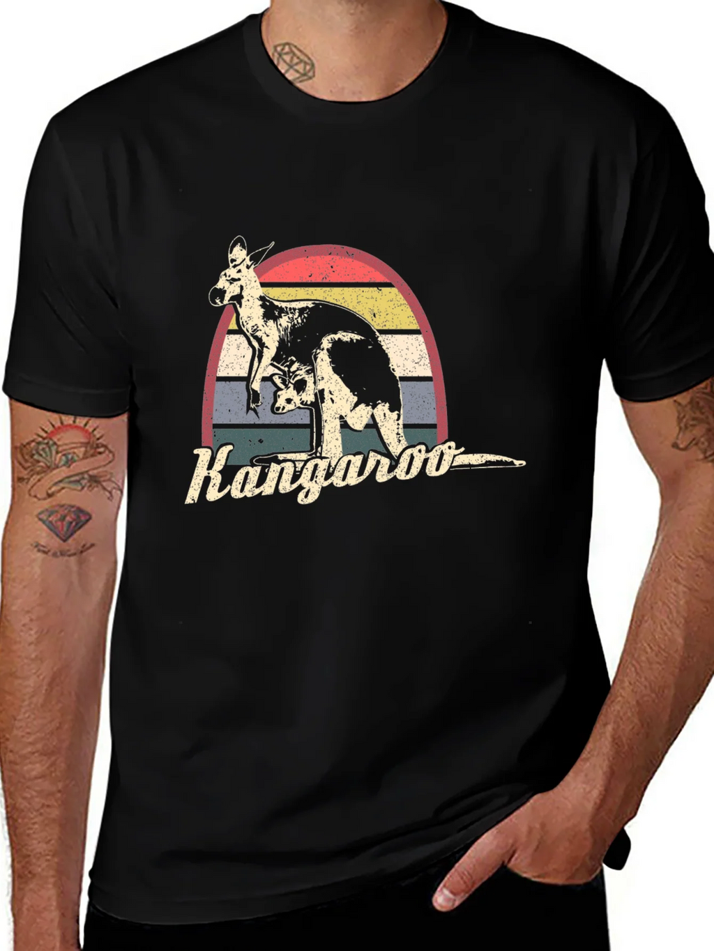 Retro Kangaroo Graphic T-Shirt product image 1