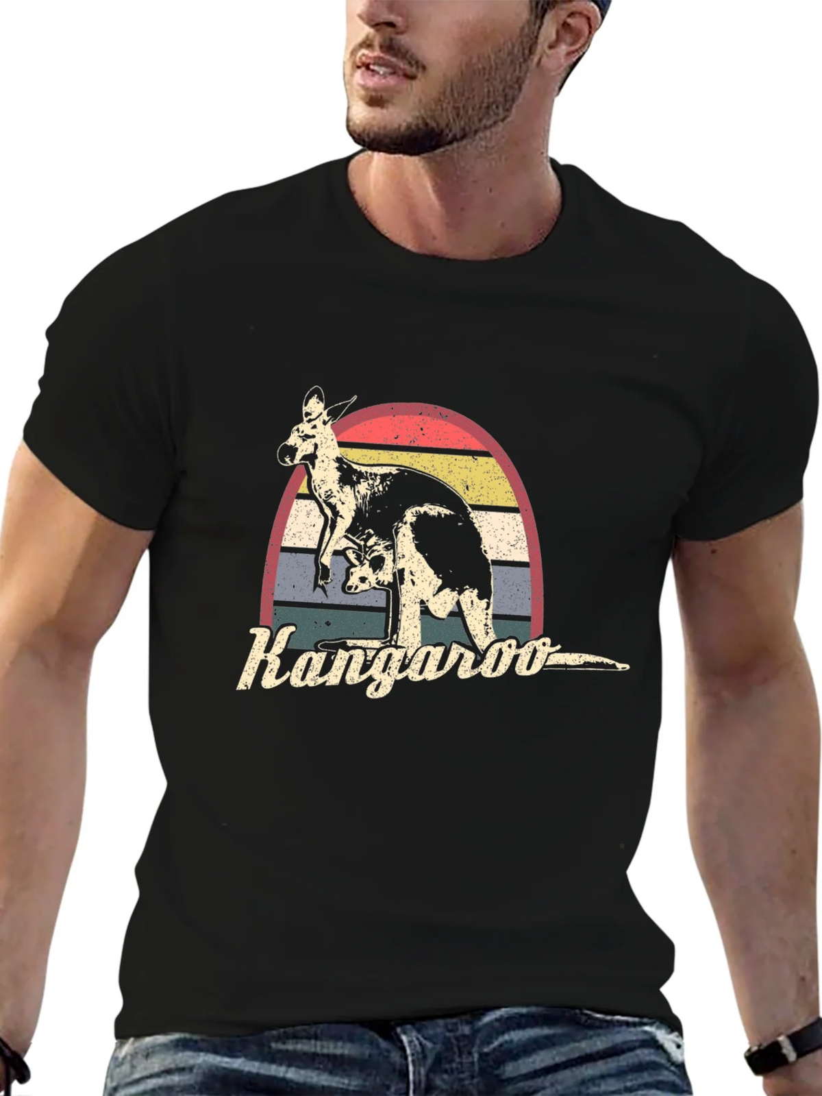 Retro Kangaroo Graphic T-Shirt product image 9