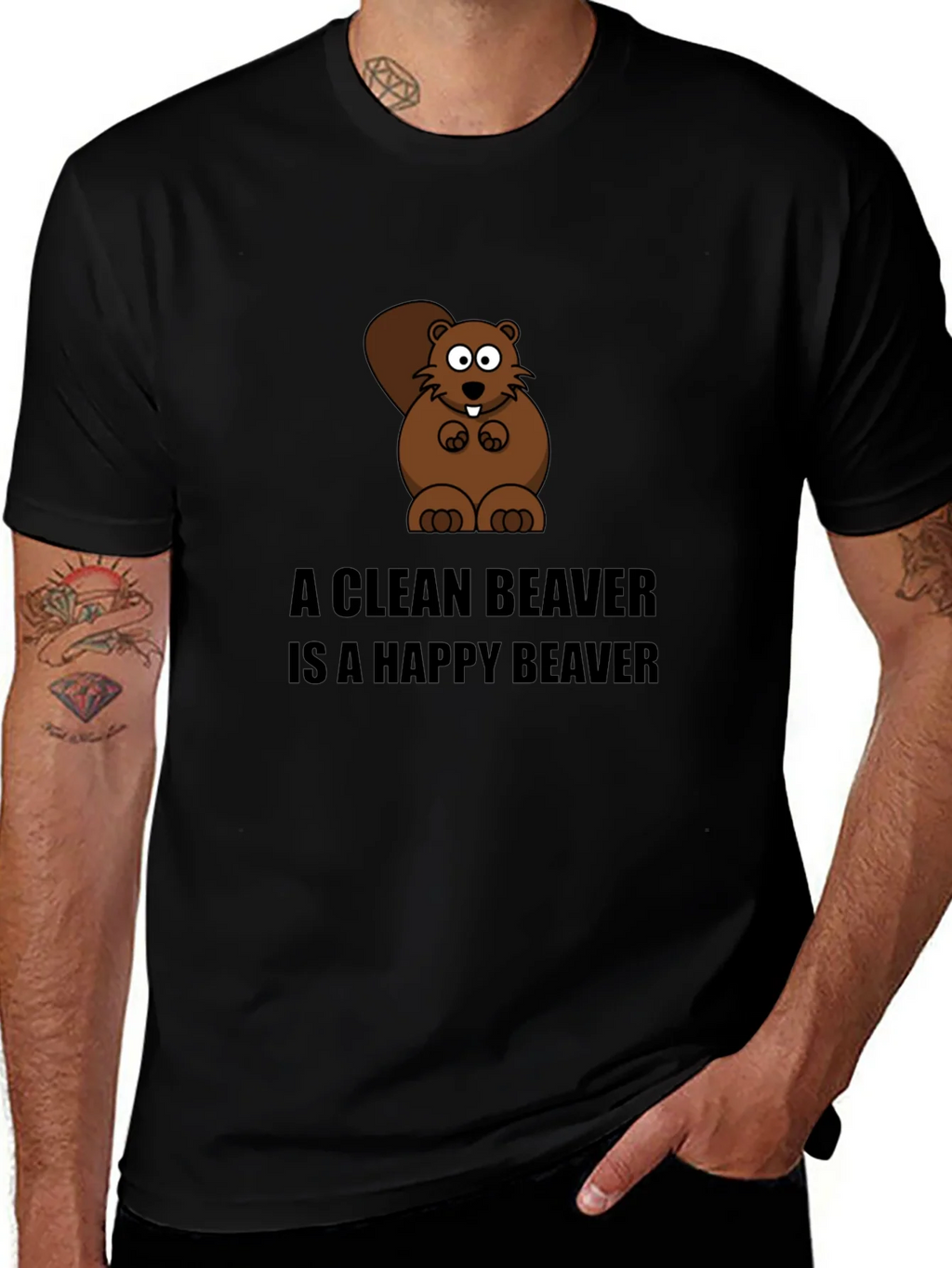 A Clean Beaver T-Shirt - Funny Cartoon Tee product image 1