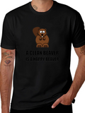 A Clean Beaver T-Shirt - Funny Cartoon Tee product image 1