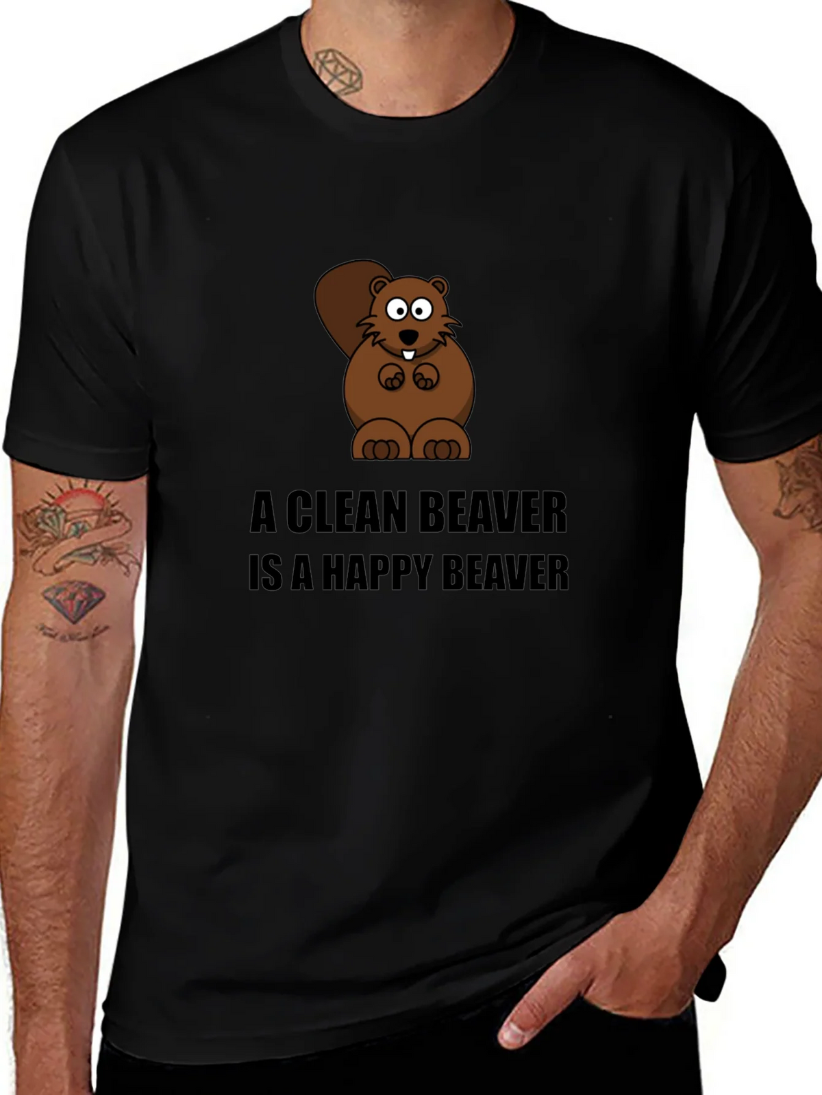 A Clean Beaver T-Shirt - Funny Cartoon Tee product image 1