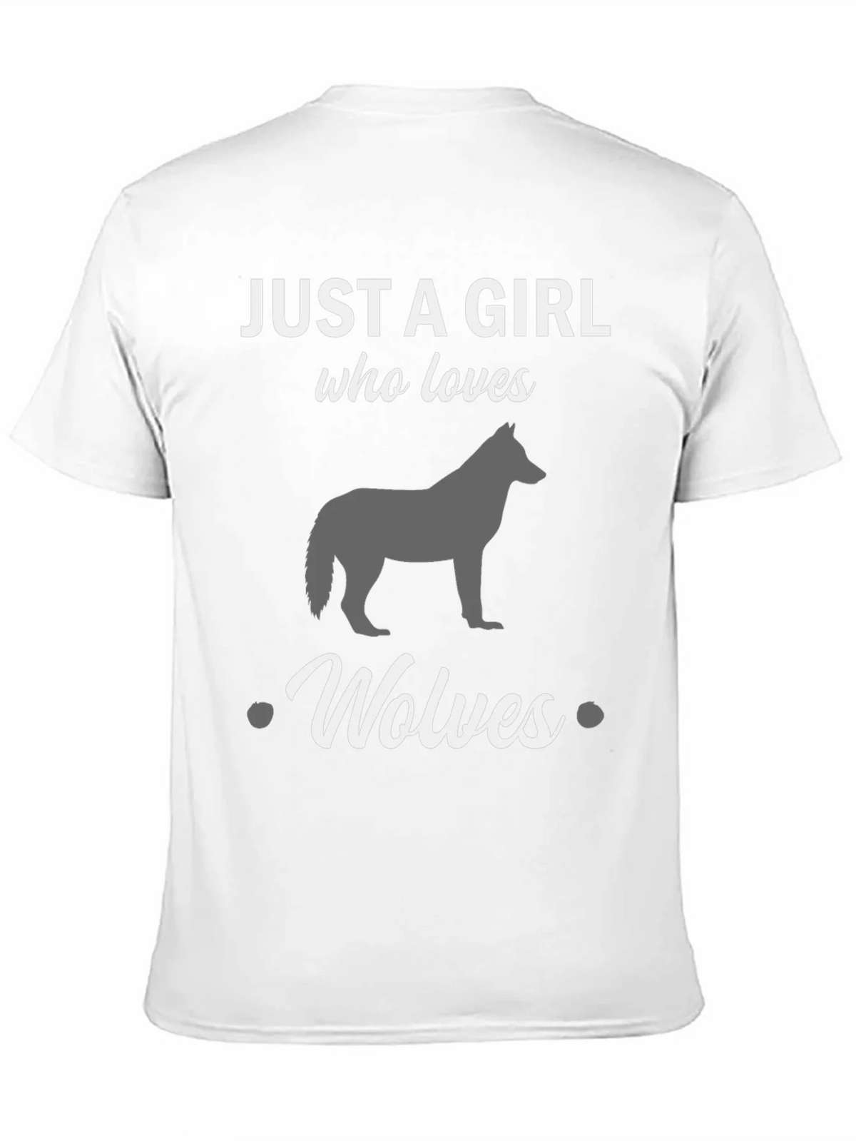 Just a Girl Who Loves Wolves Black T-Shirt product image 2