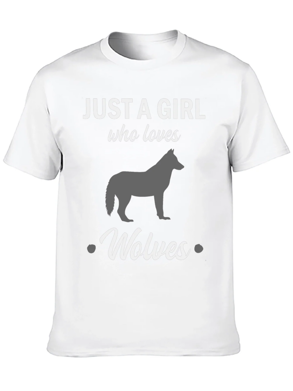 Just a Girl Who Loves Wolves Black T-Shirt product image 12