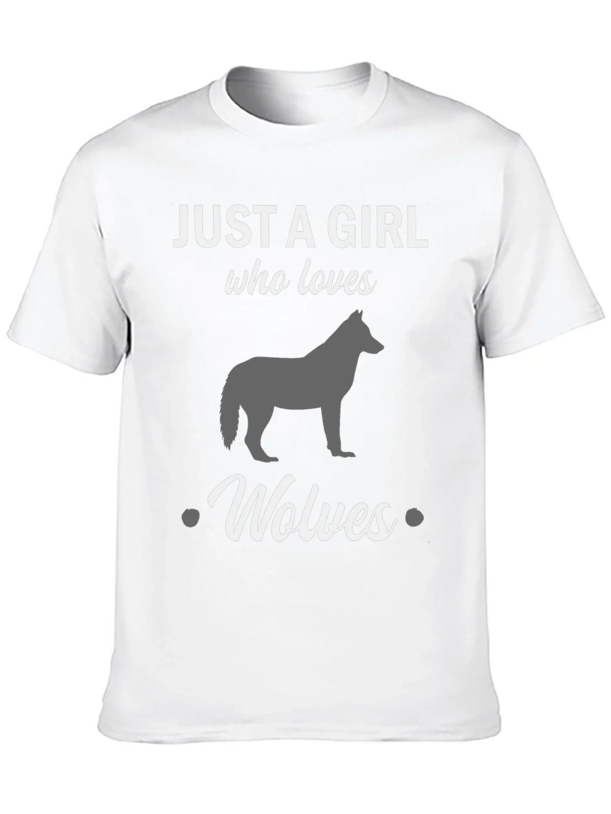 Just a Girl Who Loves Wolves Black T-Shirt product image 12