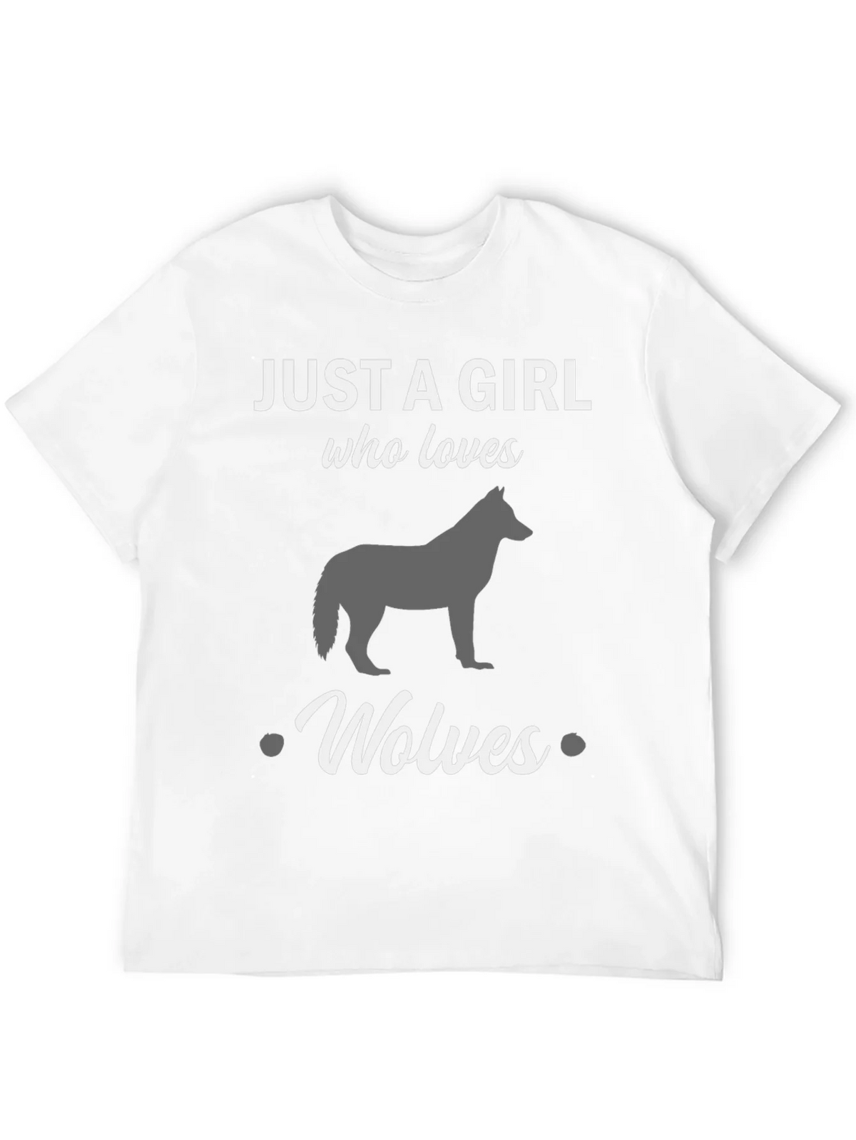 Just a Girl Who Loves Wolves Black T-Shirt product image 3