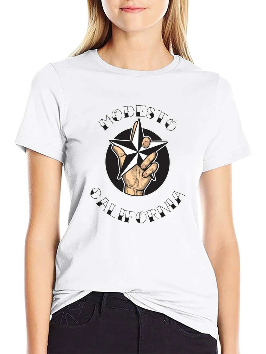 Star Hand T-Shirt - Graphic Print Cotton Tee product image 11
