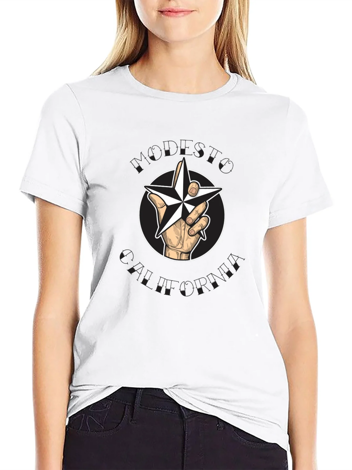 Star Hand T-Shirt - Graphic Print Cotton Tee product image 11