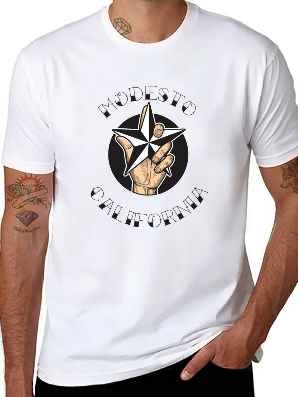Star Hand T-Shirt - Graphic Print Cotton Tee product image 10