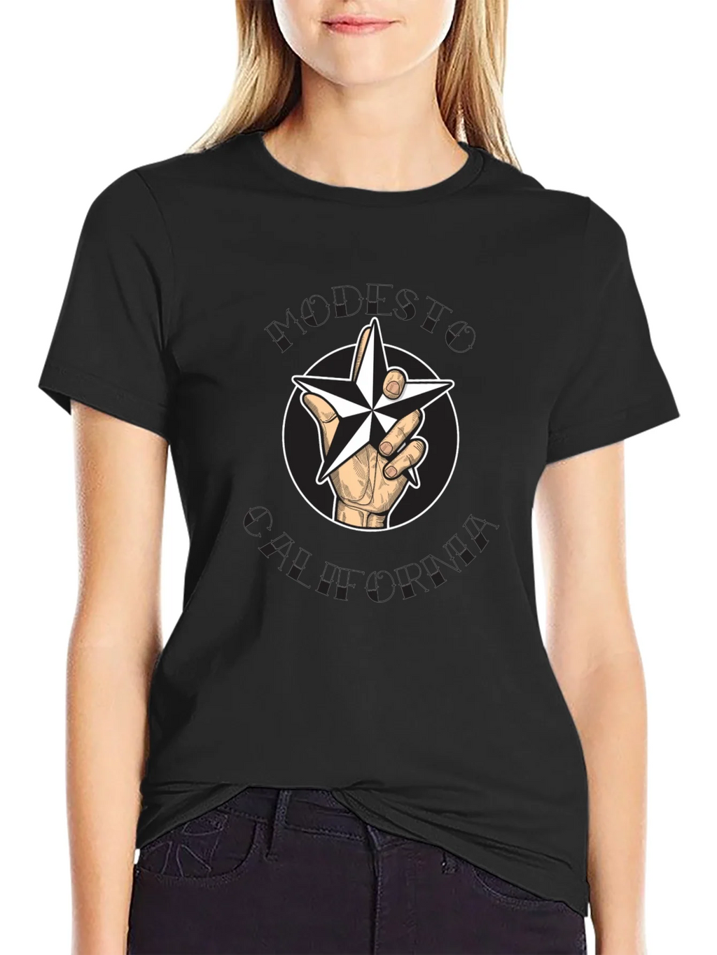 Star Hand T-Shirt - Graphic Print Cotton Tee product image 5