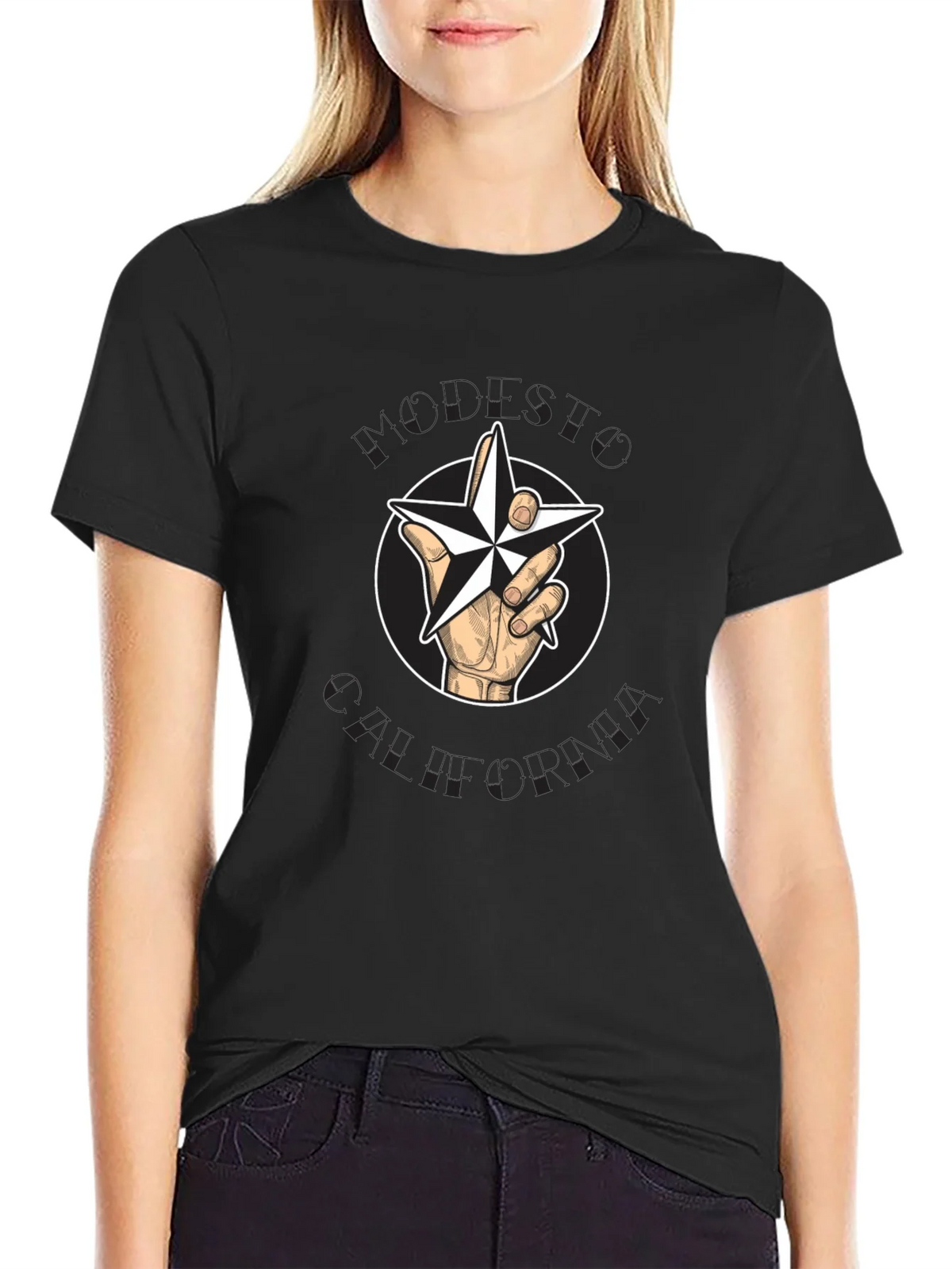 Star Hand T-Shirt - Graphic Print Cotton Tee product image 5