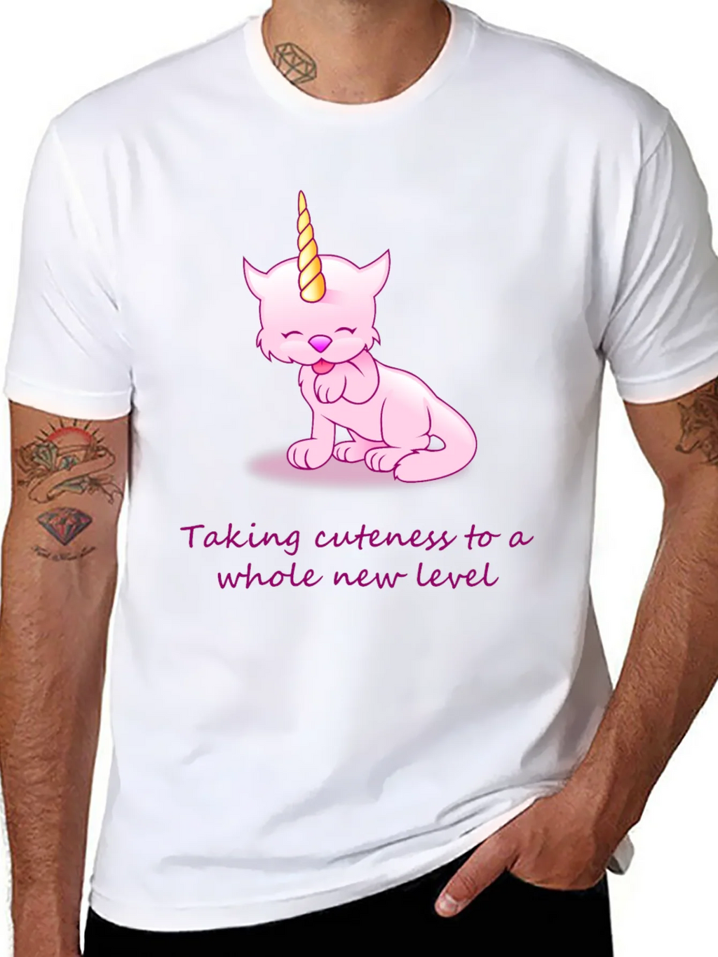 Cuteness Overload: Pink Unicorn Cat Graphic Tee product image 10