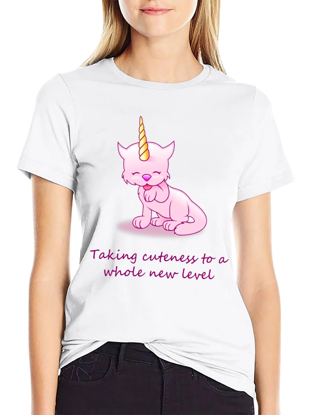 Cuteness Overload: Pink Unicorn Cat Graphic Tee product image 11