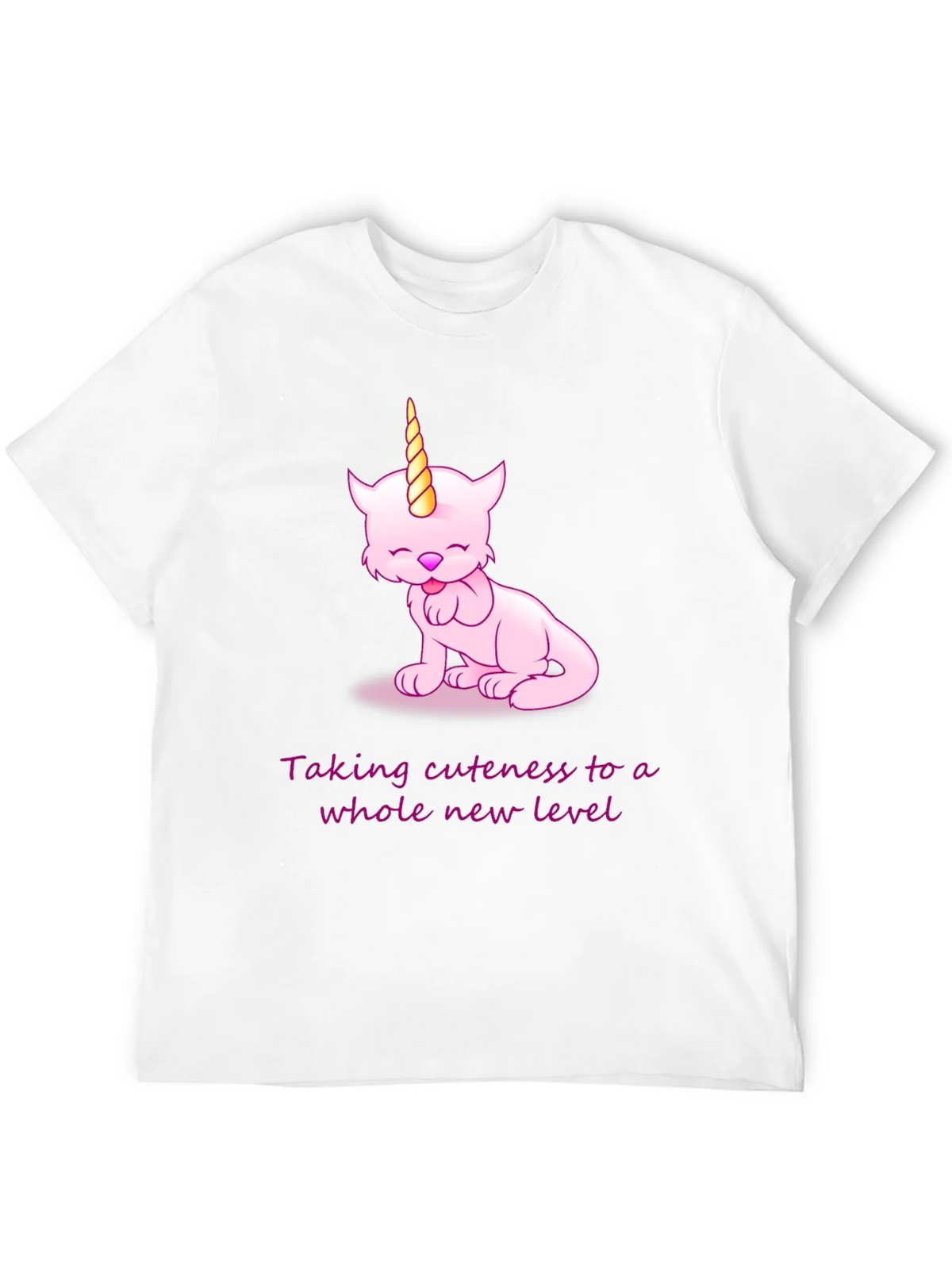 Cuteness Overload: Pink Unicorn Cat Graphic Tee product image 3