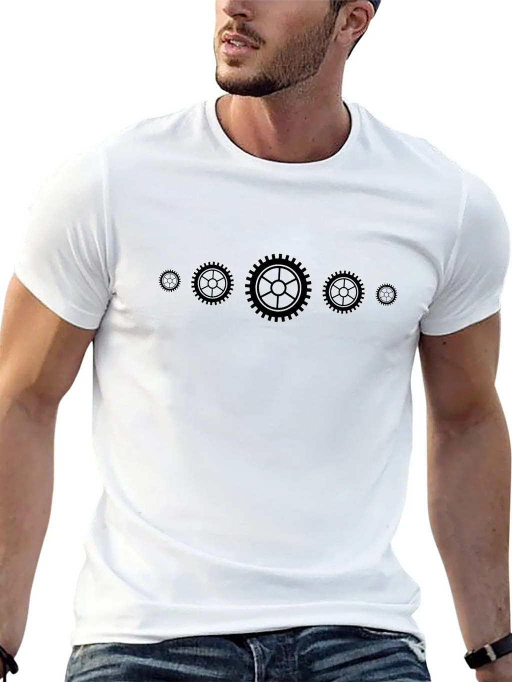 Gear Design Black T-Shirt product image 4
