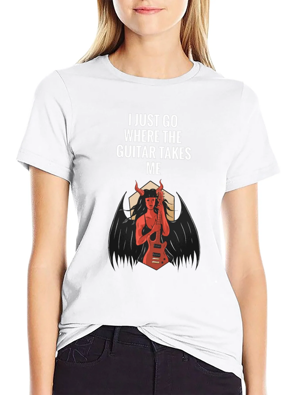 I Just Go Where The Guitar Takes Me T-Shirt product image 9