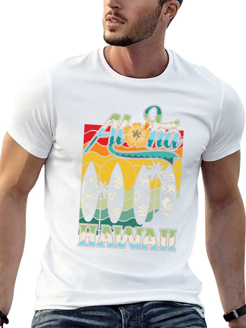 Aloha Hawaii Surfboard Tee product image 4