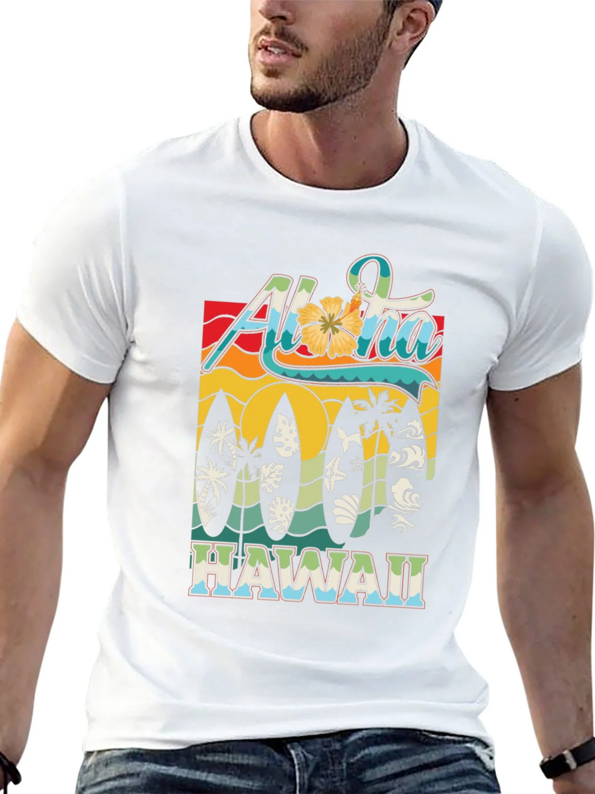 Aloha Hawaii Surfboard Tee product image 4