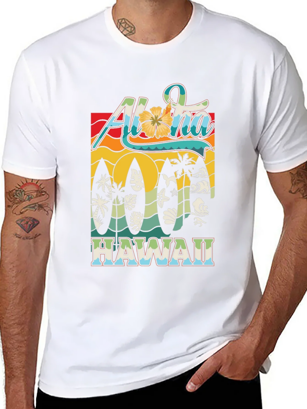 Aloha Hawaii Surfboard Tee product image 10