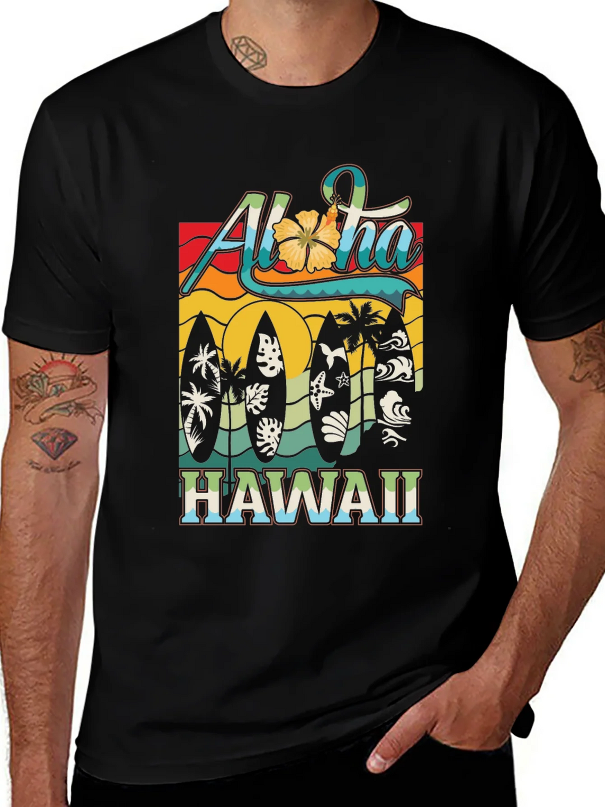 Aloha Hawaii Surfboard Tee product image 1
