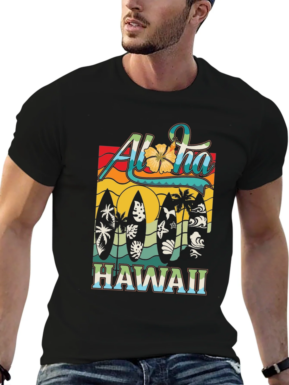 Aloha Hawaii Surfboard Tee product image 9