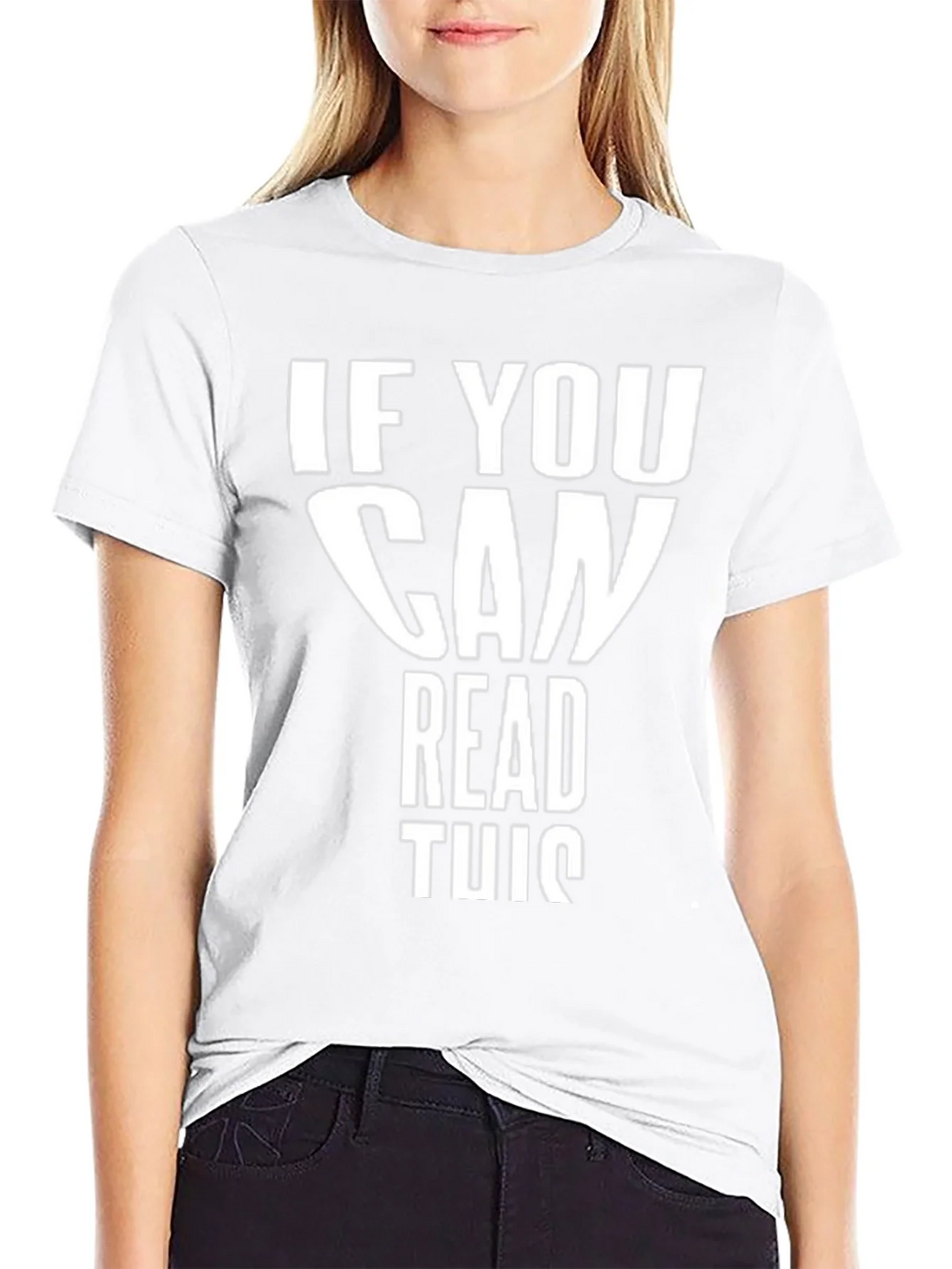 Funny If You Can Read This Black T-Shirt product image 11