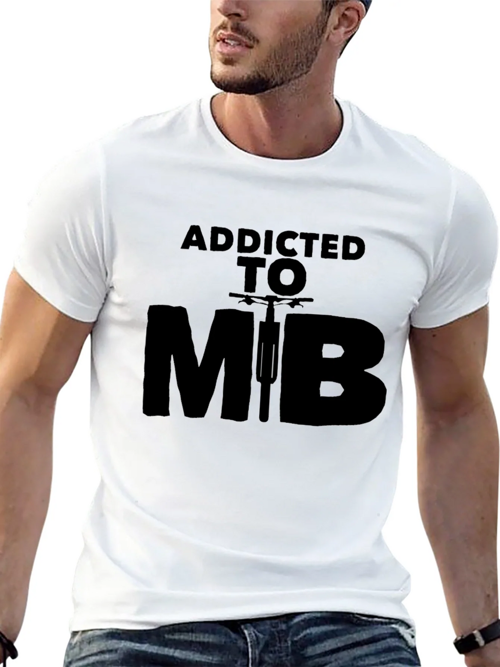Addicted to MTB Black Graphic Tee product image 4