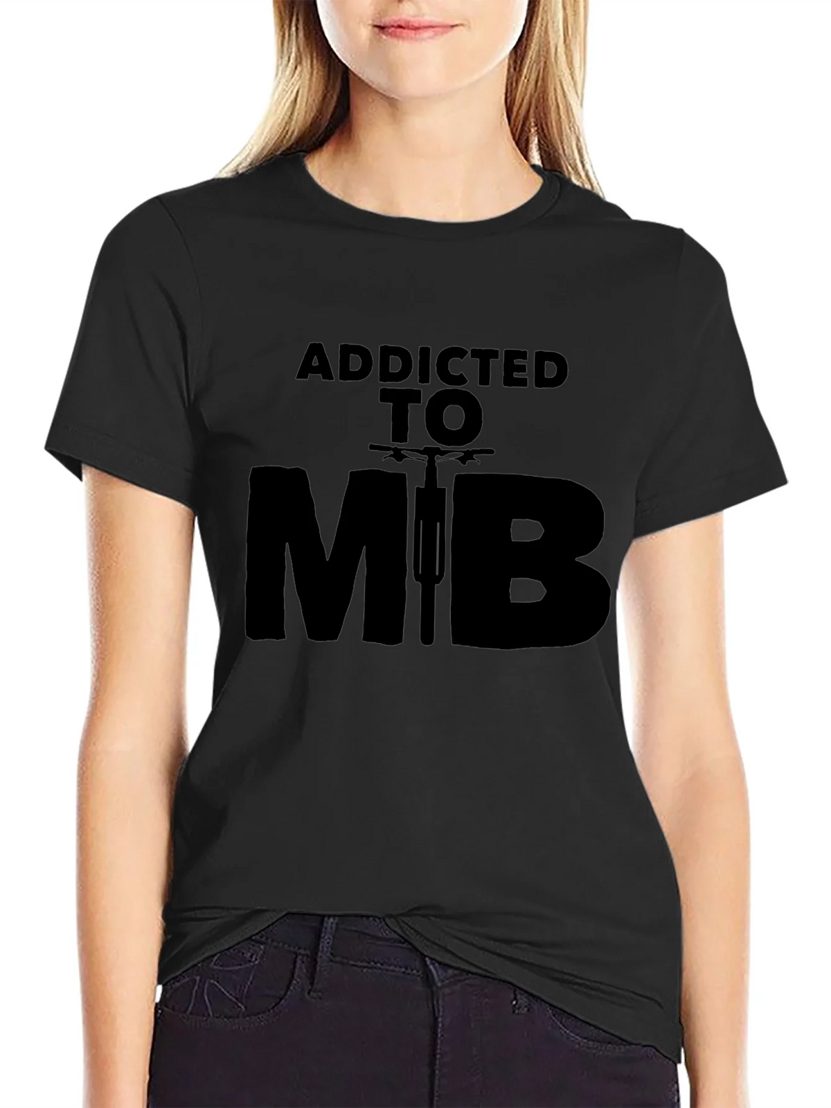 Addicted to MTB Black Graphic Tee product image 5