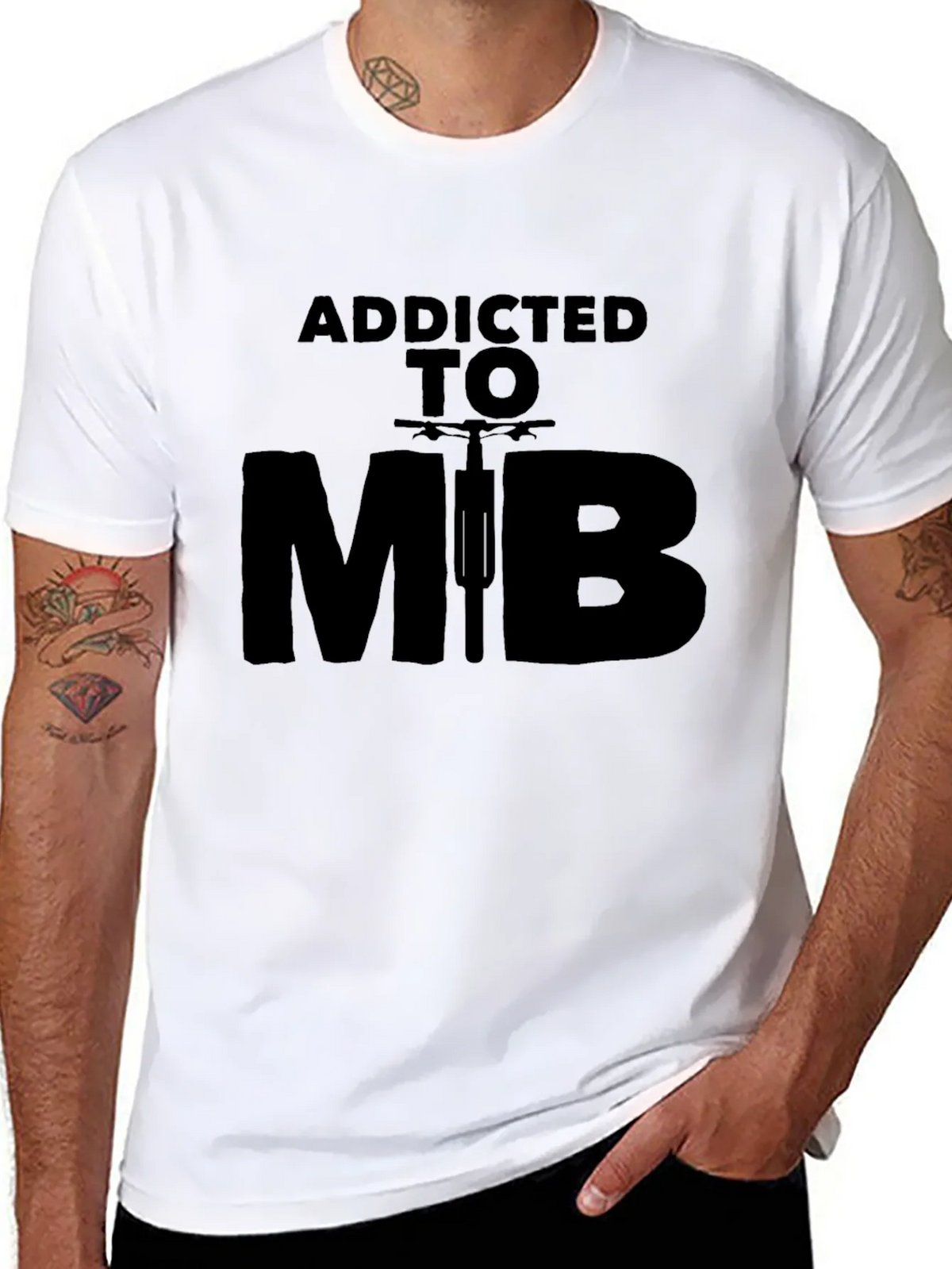 Addicted to MTB Black Graphic Tee product image 10