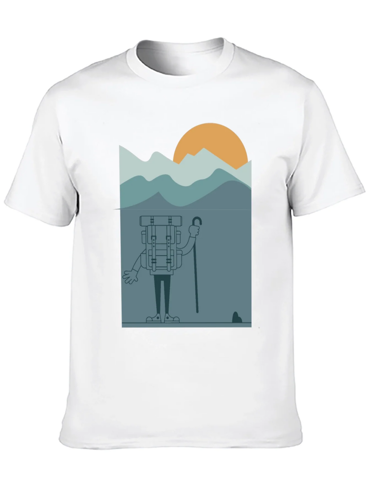 Cartoon Hiker Black T-Shirt product image 12