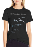 Fly Freedom Airlines Black Graphic Tee product image 1