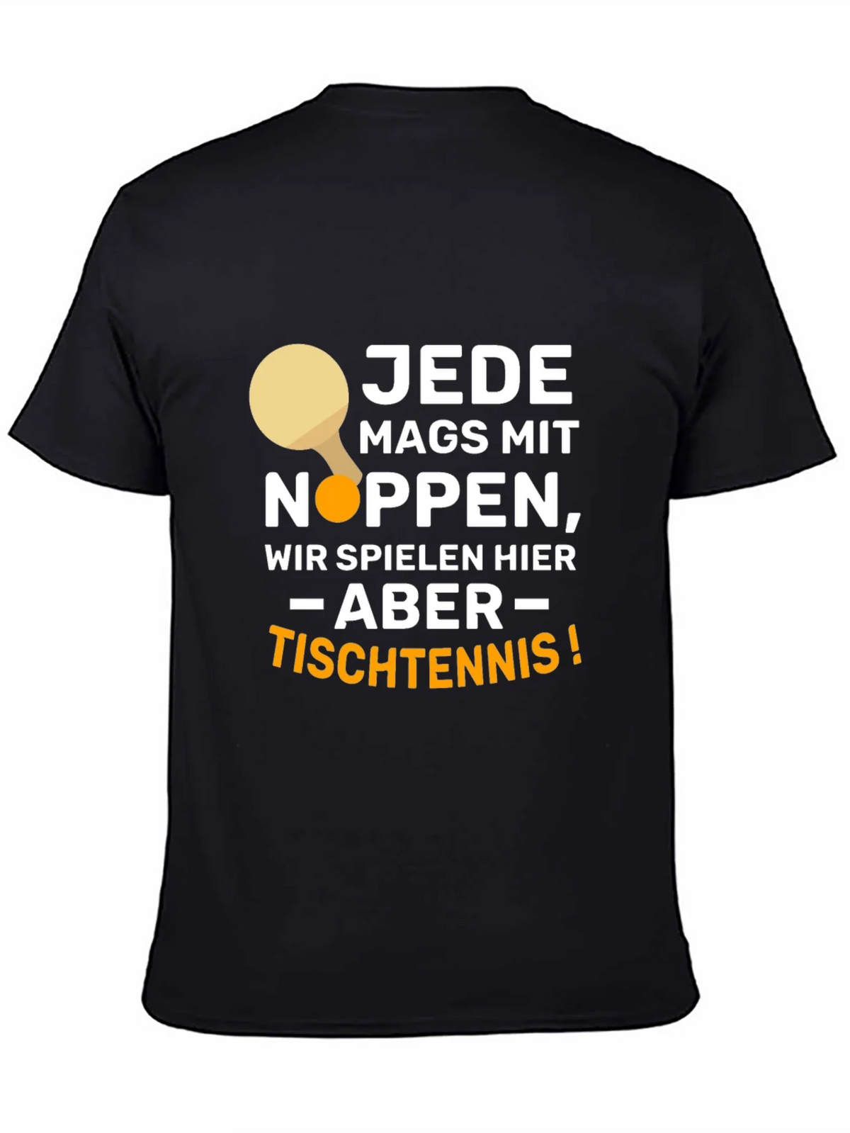 Funny Table Tennis Player Black T-Shirt product image 7
