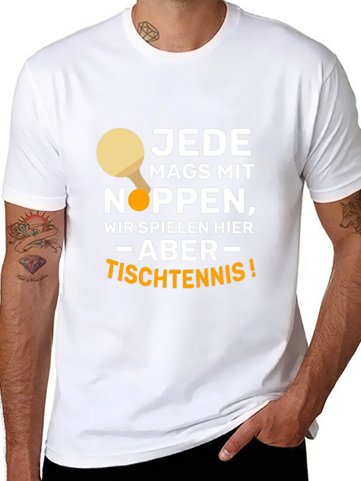Funny Table Tennis Player Black T-Shirt product image 10