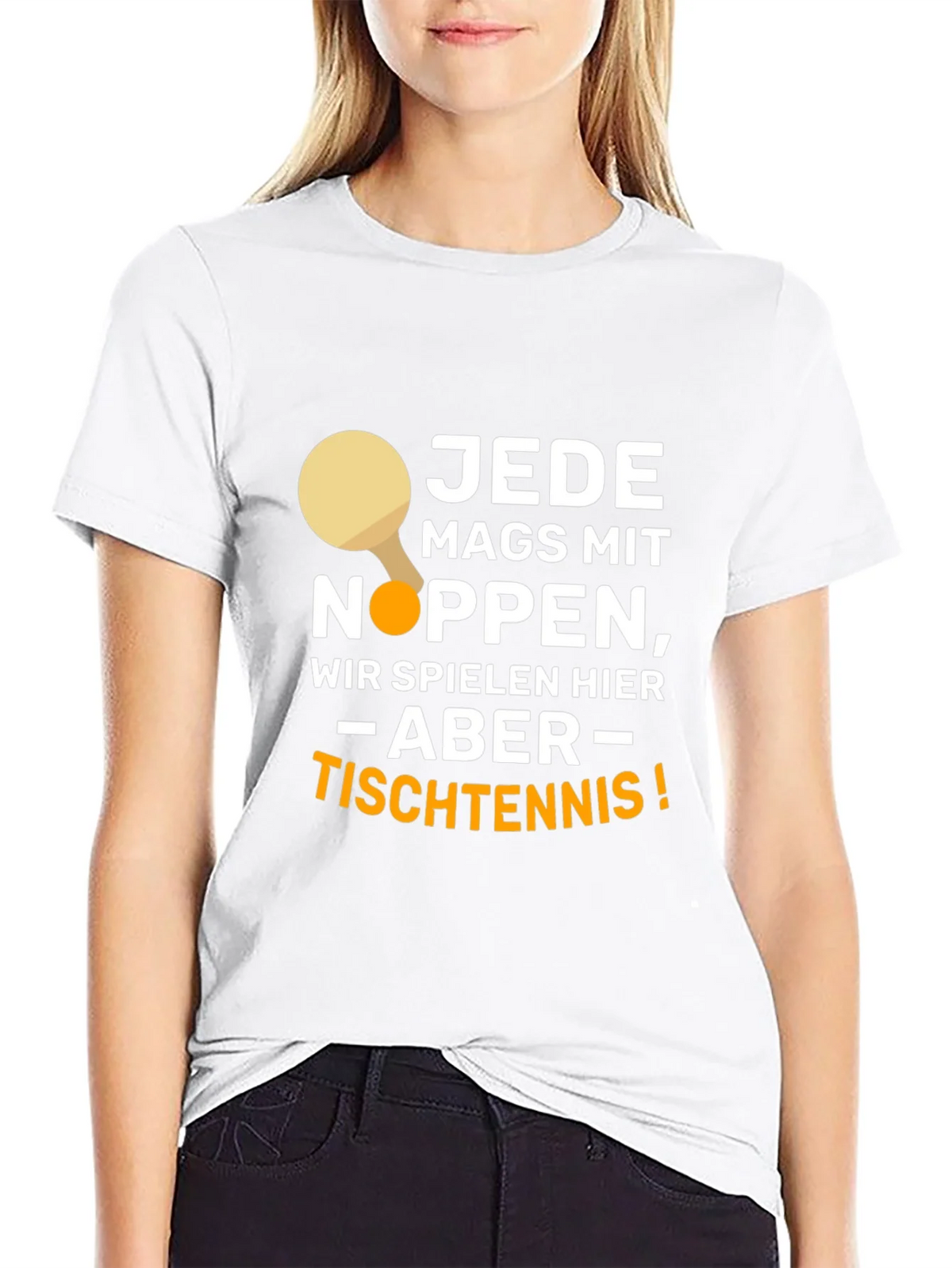 Funny Table Tennis Player Black T-Shirt product image 11