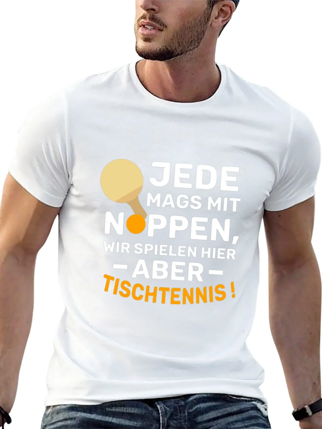 Funny Table Tennis Player Black T-Shirt product image 4