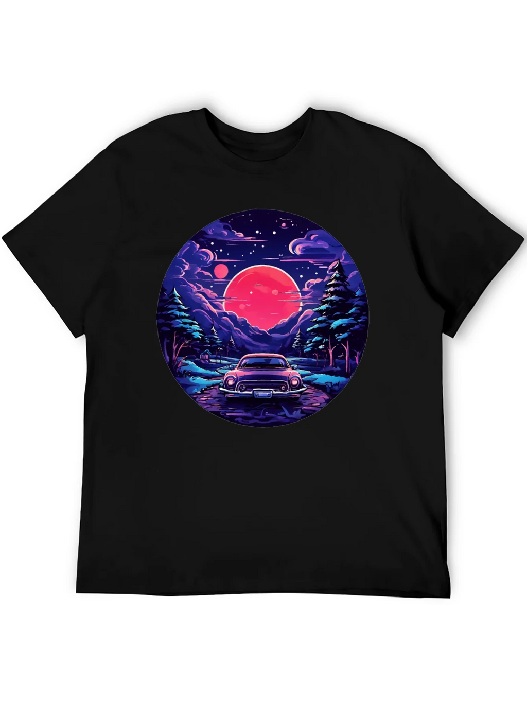 Retro Car & Sunset T-Shirt product image 8